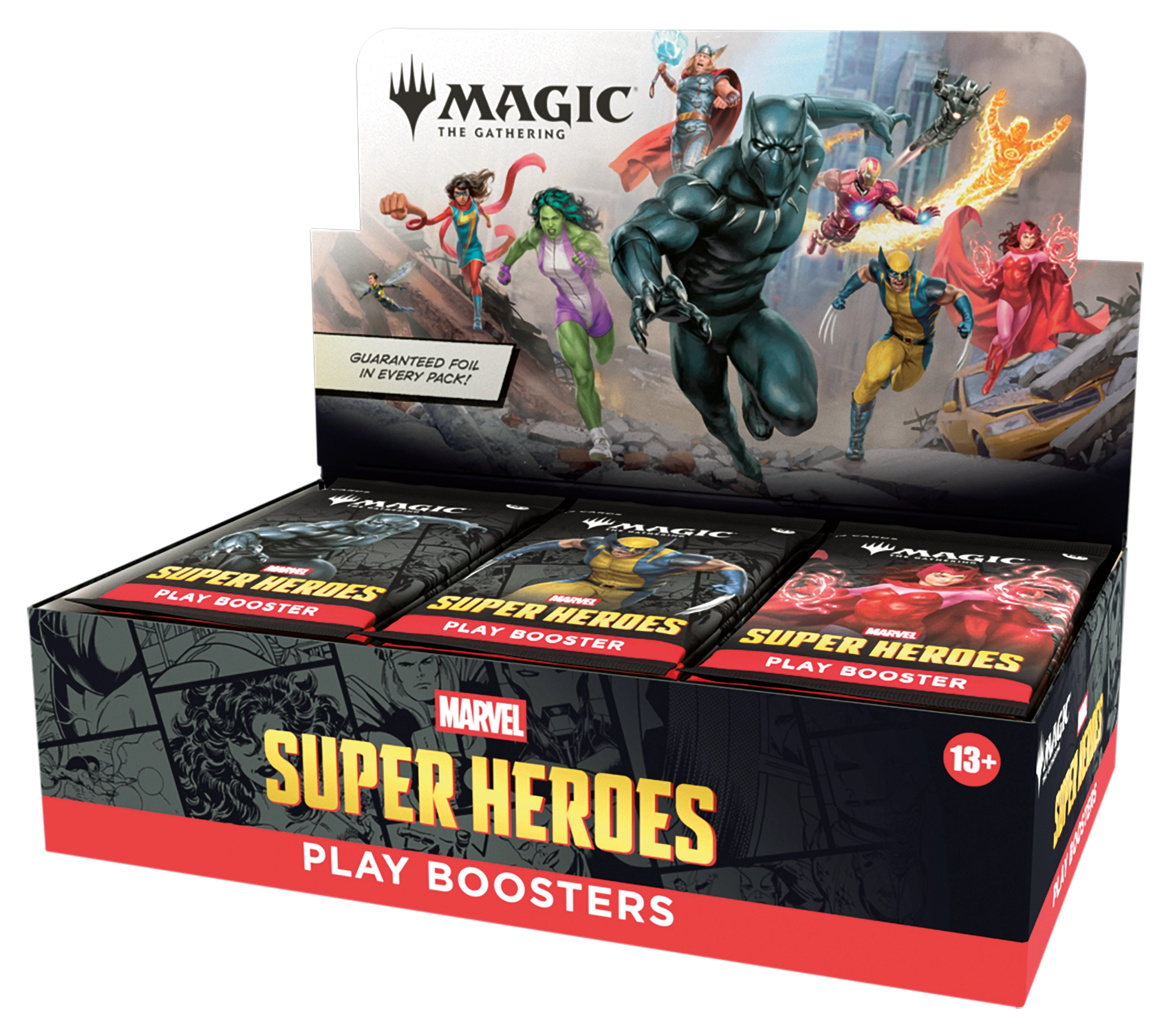 Magic: The Gathering Marvel Super Heroes Play Booster Display