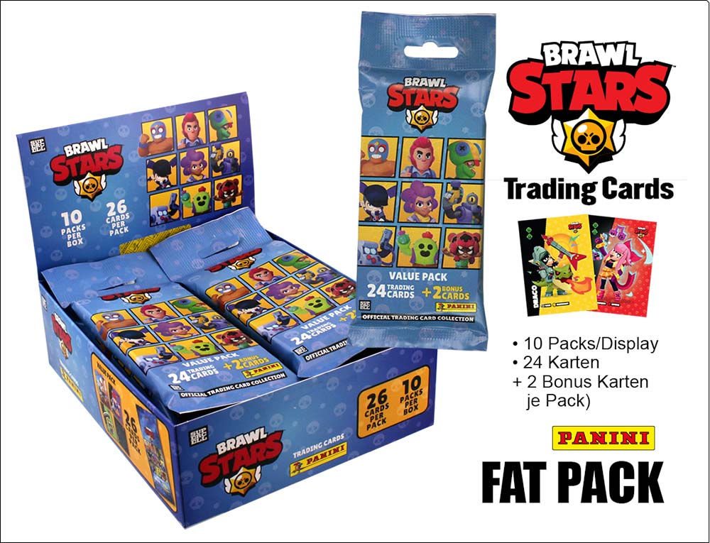 Panini Brawl Stars Trading Cards – Display med 10 storpaket
