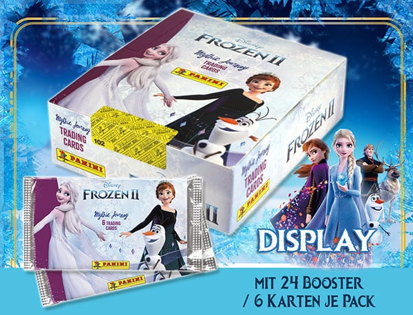 Panini Disney Frost 2 "Mythische Reise" samlarkort – Display med 24 paket (tyska)