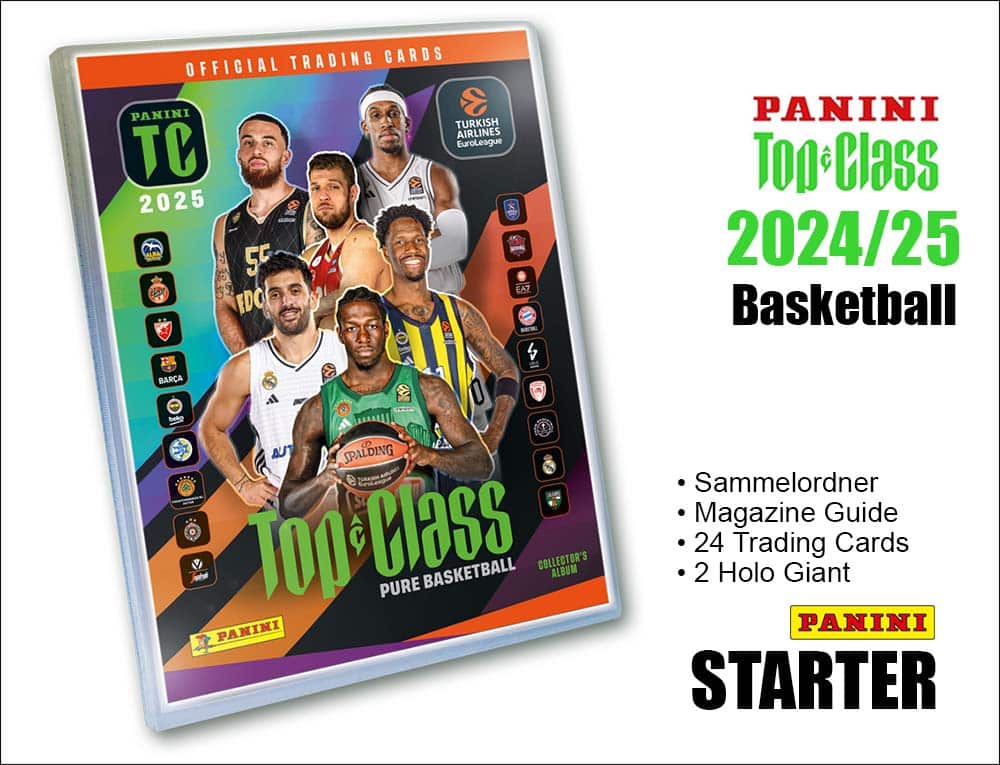 Panini Euro League Basketball 2024/2025 Top Class – Startpaket (tyska)