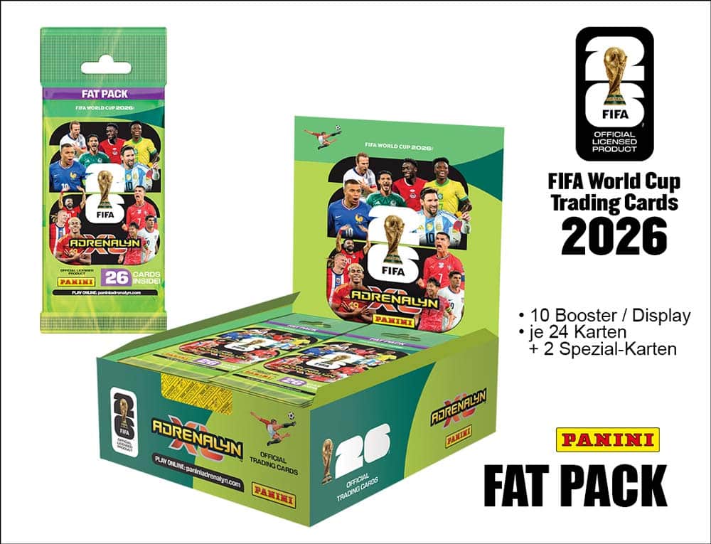 Panini FIFA World Cup 2026 Adrenalyn XL – Fat Pack Box (10 fat packs)