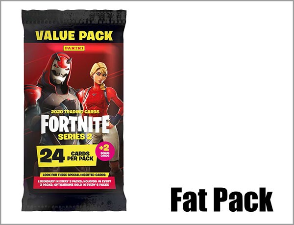 Panini Fortnite Trading Cards Serie 2 – Fat Pack-display om 10 paket (amerikansk utgåva)