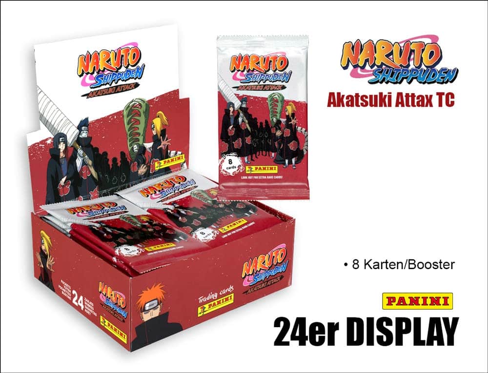 Panini Naruto Shippuden Akatsuki Attax – Display (24 paket)