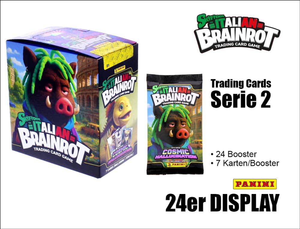 Panini Skifidol Italian Brainrot Serie 2: Cosmic Hallucination – Display med 24 paket