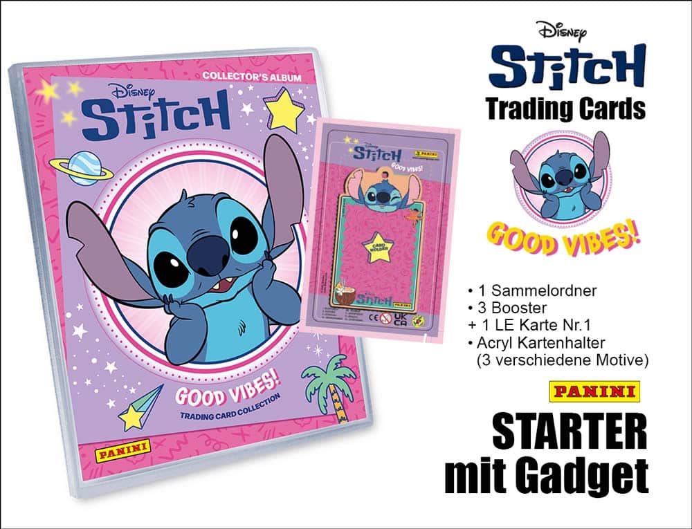 Panini Stitch Trading Cards Good Vibes! – Starter Pack med gadget