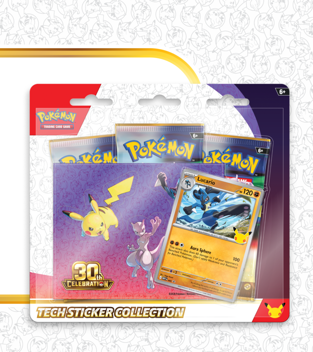 Pokémon 30th Celebration – Tech Sticker Collection (Lucario)