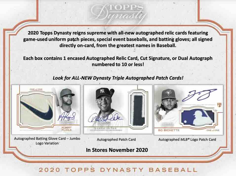 Topps Dynasty Baseball 2020 Box