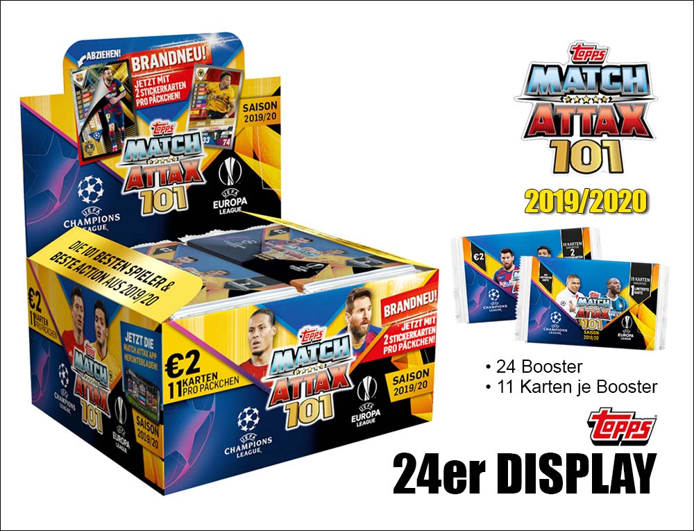 Topps Match Attax 101 2019/20 – Display (24 paket)