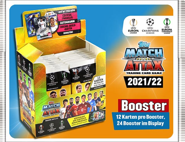 Topps Match Attax UEFA Champions League 2021/22 – Display (24 paket)