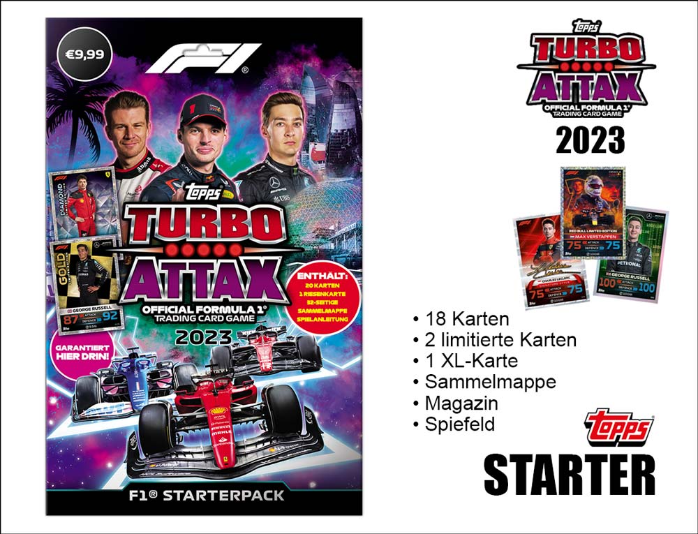 Topps Turbo Attax Formel 1 2023 – Starter Pack