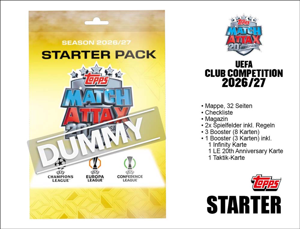 Topps UEFA Champions League Match Attax 2026/27 – Startpaket