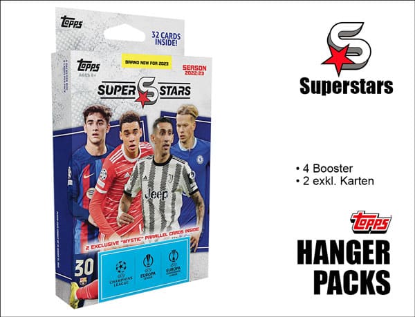 Topps UEFA Champions League Superstars 2022/2023 – Hanger Pack