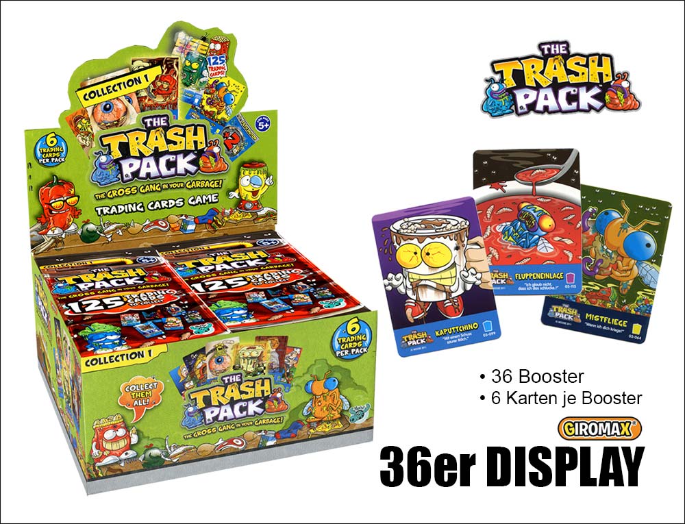 Trash Pack Trading Cards Collection 1 – Display med 36 paket